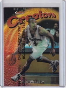 1997-98 TOPPS FINEST REFRACTORS CREATIONS DAVID WESLEY CHARLOTTE HORNETS JC-3420 - Picture 1 of 2