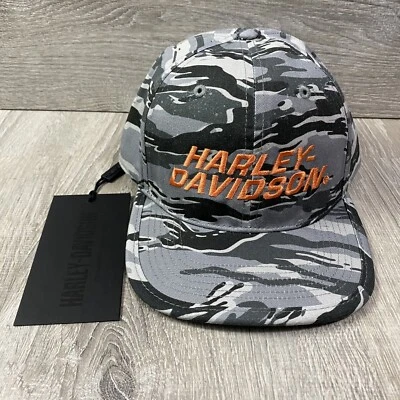 Gorra Harley Davidson Racing Camuflada Para Hombre Ajustable Gris Snapback Nueva con Etiquetas Logo Equipo🔥 Foto 1 de 4