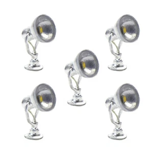 5pcs Model Railway Spot Lamp Post Flood Lights HO OO TT Scale LEDs LYM20 - Picture 1 of 6