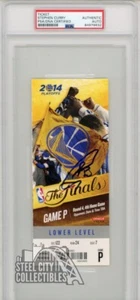 Stephen Curry Autographed 2014 NBA Finals Game P Ticket PSA/DNA - Picture 1 of 1