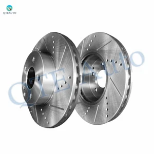 Front Drilled Slotted Brake Disc Rotors 295mm For 2012-2015 Mercedes-Benz C250 - Picture 1 of 6