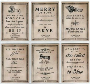 2019 Cryptozoic Outlander Season 3 The Skye Boat Song Complete Chase Set Q1 - Q6