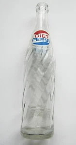 Vintage Diät Pepsi Cola gewirbelte Glasflasche klar 16 Unzen hoch 1960er SCHÖN - Bild 1 von 2