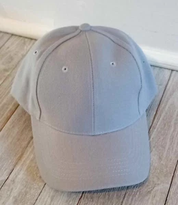 Gray Acrylic Baseball Golf Hat Adjustable  - Picture 1 of 3