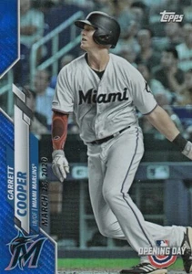 Topps 2020 día de apertura Garrett Cooper lámina azul #3 Marlins QTY disponible - Imagen 1 de 1
