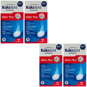 Kukident Reiniger Aktiv Plus 4 x 99 Reinigungstabletten Gebiss-Prothesenreiniger - Bild 1 von 2