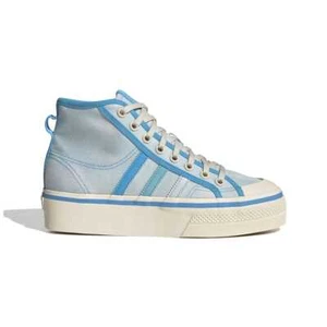 ADIDAS GX4604 PLATAFORMA NIZZA Mujer (Mediana) Azul/Pantone/Blanco Textil Estilo de Vida - Imagen 1 de 6