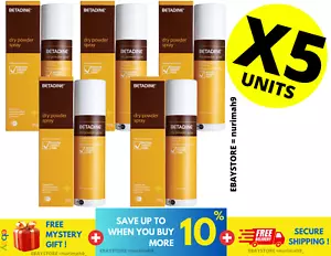 Betadine dry Powder Spray - First Aid Antiseptic For Wound (55G) X 5 - Picture 1 of 7