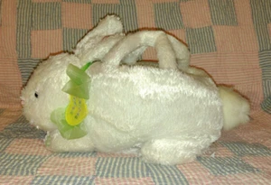 Hallmark Plush White Bunny Rabbit Easter Basket - Talks - #16 - Picture 1 of 7