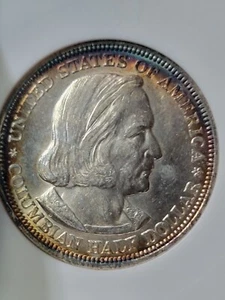 1893 50c ANACS MS61 Soapbox Columbian Expo Toned #696093 - Picture 1 of 13