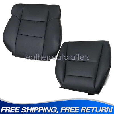 Cubierta de asiento de cuero perforado inferior y superior del conductor para Acura TSX 2009-2014 negra Foto 1 de 4
