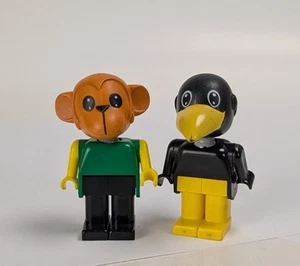 Rare Vintage Lego Fabuland Figure Charlie Crow & Monkey (3634) - Picture 1 of 1