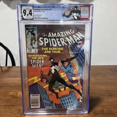 Amazing Spider-Man #252 CGC 9.4 Marvel 1984 газетный киоск 🔑 1-й черный костюм  - Изображение 1 из 2
