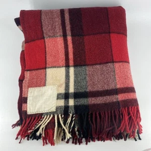 Vintage Onkaparinga Pure Wool tartan check throw rug lap blanket St Kilda Footy - Picture 1 of 8
