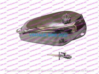 Honda CR 250 M 1973 Elsinore acero cromo tanque de gasolina con tapa grifo/apto para Foto 1 de 4