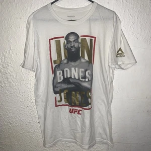 Official Jon Bones Jones UFC MMA White Gold Reebok Shirt L - Bild 1 von 4