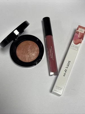 Laura Geller Baked BLUSH N BRIGHTEN  PINK GRAPEFRUIT 4.5g & Get Cheeky Gloss Set - Image 1 of 4