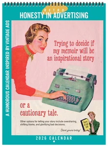 Asgard Press 2026 Retro Honesty in Advertising Deluxe Calendar, 11"x15" - Picture 1 of 6