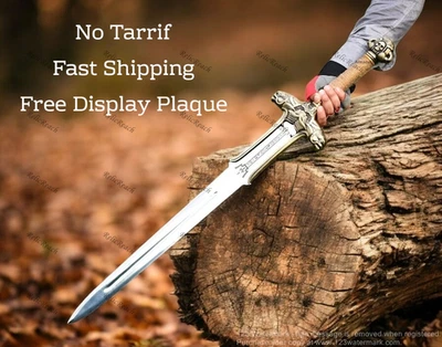 Espada hecha a mano Conan el Bárbaro Atlante mejor regalo placa de exhibición Halloween Foto 1 de 4