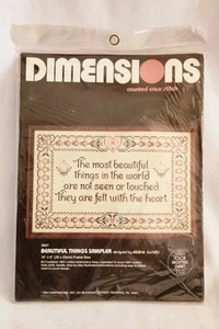 Vintage Dimensions Counted CrossStitch Beautiful Things Sampler 3507 Sealed 1982 - Picture 1 of 4