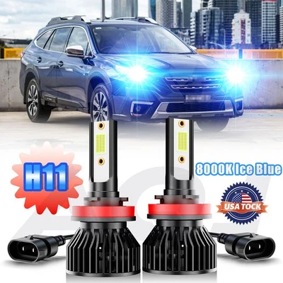 2pcs LED Headlight Low Kit H11 80000K COB Bulbs for Subaru Outback 2015-2019 - Image 1 of 4