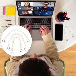 3 pezzi catena telefono cellulare telefono appeso catena borsa decorativa perla ornamento - Foto 1 di 12