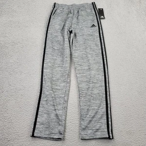 Adidas Track Pants Boys Large (14-16) Gray Performance Regular Fit Activewear - Picture 1 of 11
