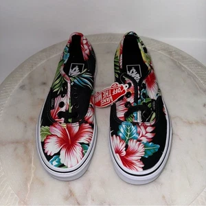 VANS Hombres 7.5 Mujeres 9 Hawaianos Florales Zapatos de Skate Tropicales Auténticos Lona - Imagen 1 de 6