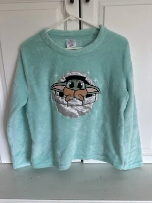 Disney Star Wars Pajama Top Women's Large 12-14 Blue Grogru Ultra Soft Sleepwear - Image 1 of 4