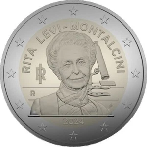 2 Euro Italien 2024 - Medizin-Nobelpreisträgerin Rita Levi-Montalcini - bankfri - Picture 1 of 2