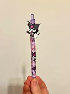 Set of 8 Kuromi Sanrio Ballpoint Pens - Purple and White - Click Top Pen Kuromi - Picture 1 of 2
