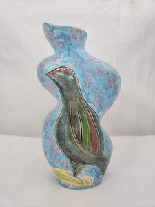 RARE - Stunning Abstract Ceramic Handmade Double-Sided Vase - Signed - Picture 1 of 10