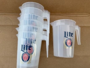 64oz Clear Plastic Miller Lite Pitcher (Pack of 7) - Picture 1 of 3