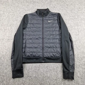 Nike Jacket Womens Large Black Therma Fit Windbreaker Running Walking Training - Picture 1 of 12