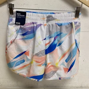 DSG Girls' Mid Rise Stride Run Shorts Floral Summer Watercolor DAG12116PRT - Picture 1 of 5