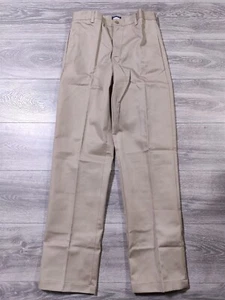 Lands End Pants Boys 20 Slim Khaki Beige School Uniform Bottoms 32" Inseam - Picture 1 of 8