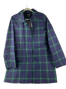 NWT $898 Lafayette 148 Women Plaid Print Coat, Size L Large NEW - Picture 1 of 7