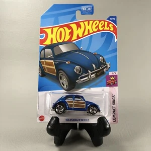 2022 Hot Wheels VOLKSWAGEN BEETLE Blue Compact Kings 2/5 1:64 Scale - Picture 1 of 8