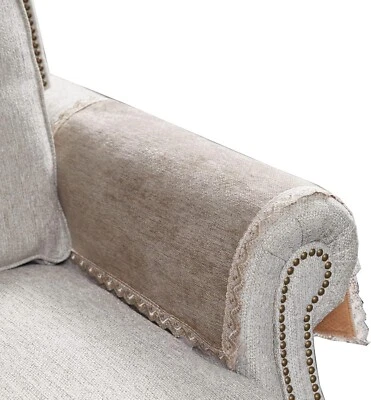 Couch Arm Covers,Non-Slip Lace Sofa Arm Covers Set of 2 Washable Sofa Armrests C - Image 1 of 4