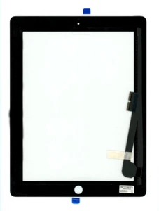 Frontscheibe + Touchscreen für iPad3 / iPad4, schwarz - Afbeelding 1 van 2