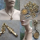 Swivel Fob Watch Chain Victorian Queen Victoria  Silver  1897 Chester  Necklace