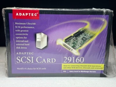 Adaptec SCSI Card 29160 64-bit PCI SCSI Ultra 160 Host Adapter Card ASC-29160 - Image 1 of 4