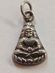 Sterling Silver ~ BUDDHA Charm ~ SOLID ~ DURABLE ~ NICE DETAIL ~ VINTAGE - Picture 1 of 3
