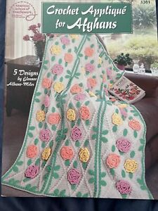 Crochet Applique for Afghans Pattern Book American School of Needlework 1301