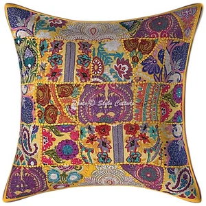 Vintage Cushion Cover Indian Boho Bohemian Sofa Car Pillow Cases For Home Decor - Picture 1 of 5