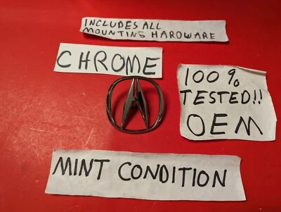 ✅OEM 1997 98 1999 ACURA CL 3.0 CROMO REJILLA EMBLEMA PARRILLA MONTAJE TORNILLOS COMO NUEVO! Foto 1 de 4