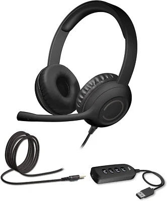 Cyber Acoustics Stereo Headset w/h USB or 3.5mm Connection USB Control Module - Image 1 of 4