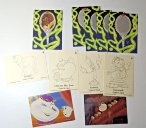 1992 Pro Set Walt Disney Beauty & The Beast 11 KARTEN SET & UNKRATZTE EINSÄTZE - Bild 1 von 2