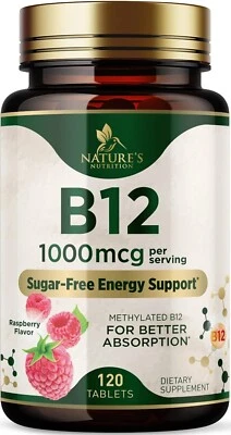 Suplemento Complejo Vitamina B 12 1.000 mcg - Disolución Rápida Masticable para Energía Foto 1 de 4