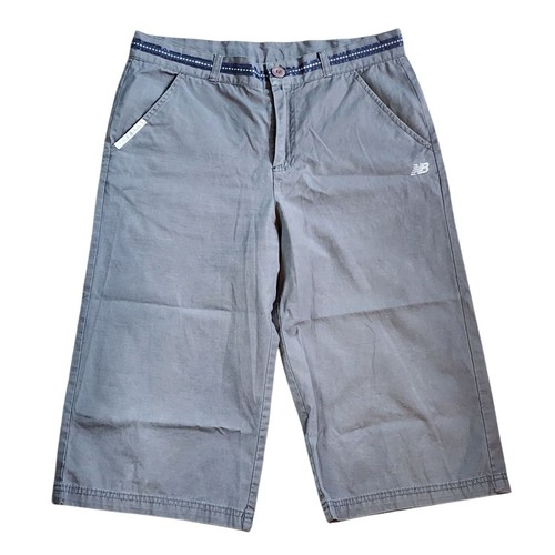 Pantalone donna New Balance Capri taglia M grigio ripstop gamba dritta larga vita media